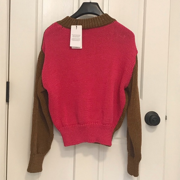 Chunky knit color-blocked Mango sweater NWT - Picture 4 of 6